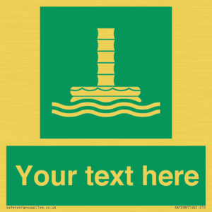 Custom sign safe condition Evacuation chute 